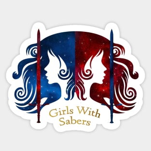 Girls With Sabers Sticker